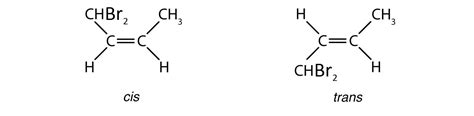 Examples of cis and trans isomers