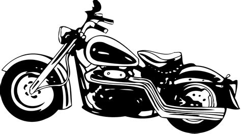 Harley Davidson Motorcycle Clipart Black And White