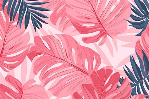 Premium Vector | Tropical Leaves Pattern Background