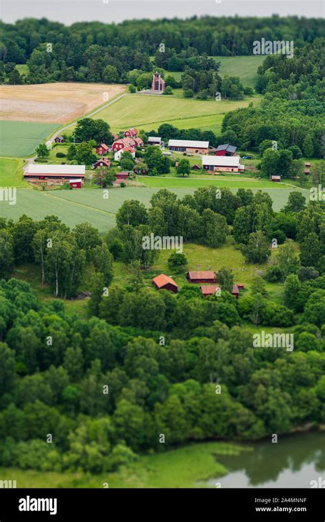 Aerial view of village Stock Photo - Alamy