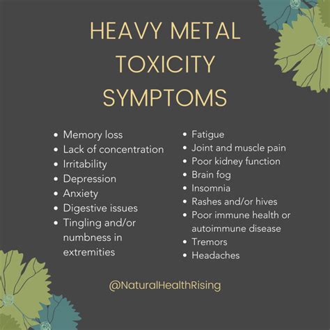 Heavy Metal Toxicity Symptoms and How To Detox Naturally - Natural Health rising