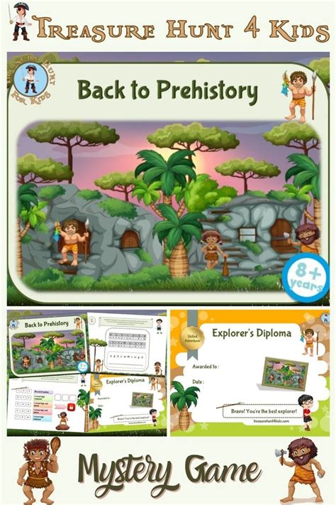 Prehistoric mystery game for kids - Treasure hunt 4 Kids - Printable game | Mystery games for ...