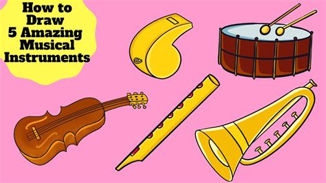 How To Draw Music Instruments