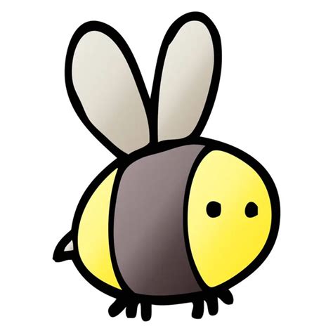 Quirky gradient shaded cartoon bumblebee Stock Vector by ©lineartestpilot 248309530