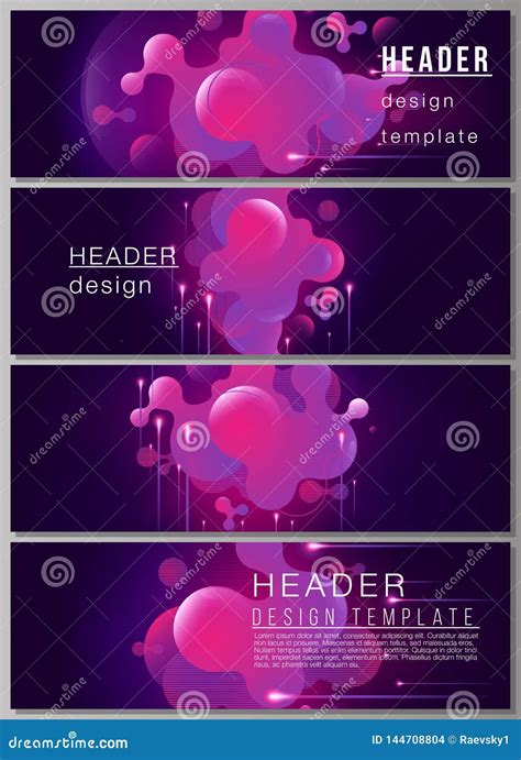 The Minimalistic Vector Illustration of the Editable Layout of Headers, Banner Design Templates ...