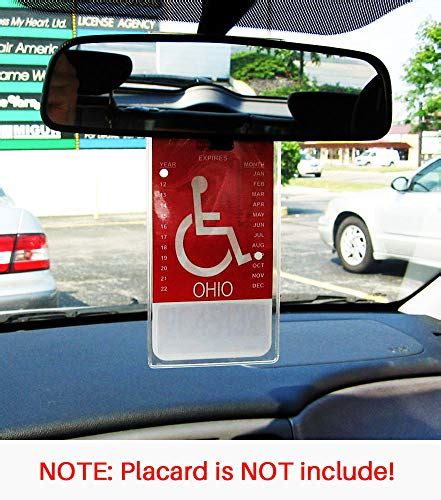 Handicap Parking Placard Holder, Ultra Transparent Disabled Parking Permit Placard Protective ...