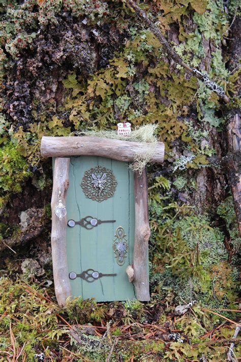 Fernwood Fairy Doors | Moss Green Fairy Door Fairy Doors On Trees, Diy Fairy Door, Faerie Door ...