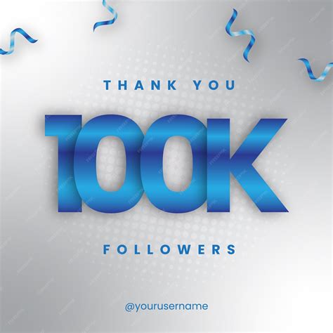 Premium Vector | Thank you followers editable vector poster with blue text in white background