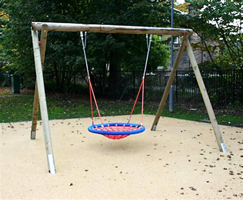 Inclusive Play Basket Swing | Wooden swings for all UK