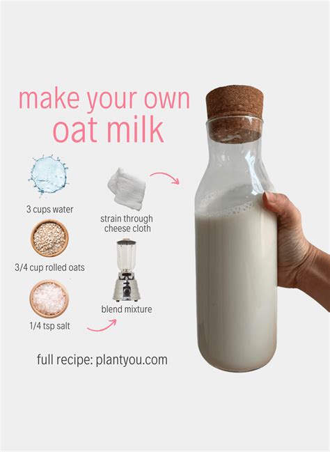 Vegan Oat Milk Recipe - Plant You - Blog Article - Milk Alternatives