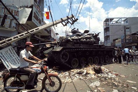 The Fall of Saigon, Vietnam in April, 1975-Tank in Saigon. – Bygonely