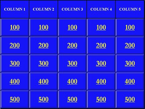 Jeopardy Game Template Ppt | Stcharleschill Template