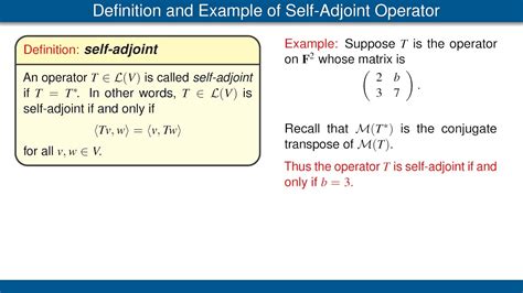 Self-Adjoint Operators - YouTube