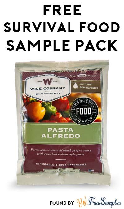 FREE Survival Food Sample Pack From Wise Company [Verified Received By Mail] - Yo! Free Samples