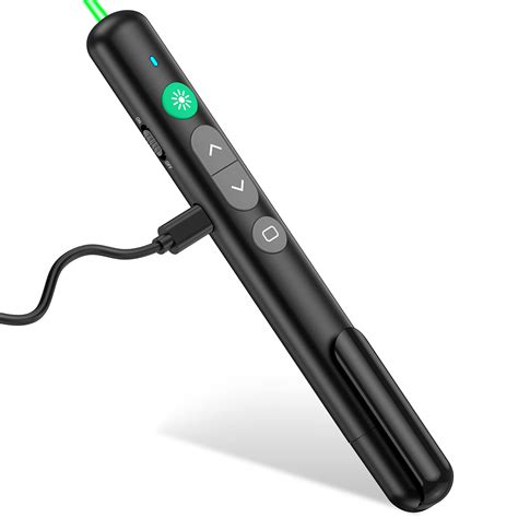 Buy Presentation Clicker Green, Rechargeable Wireless Presenter Clicker for Powerpoint ...