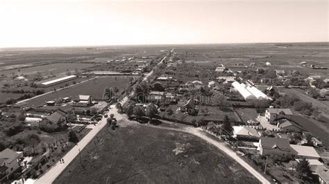 Aerial view of the village stock image. Image of field - 109012735