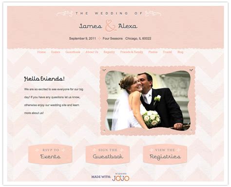 Creative wedding website: Wedding JOJO | Sponsored Post, Vendor Spotlight | 100 Layer Cake