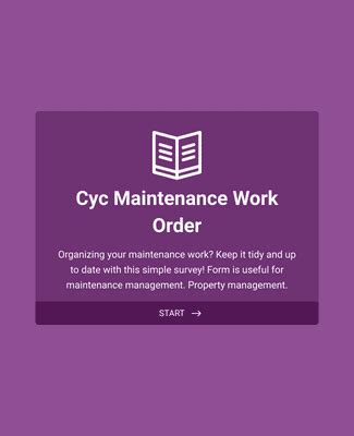 Maintenance Repair Work Order Form Template | Jotform