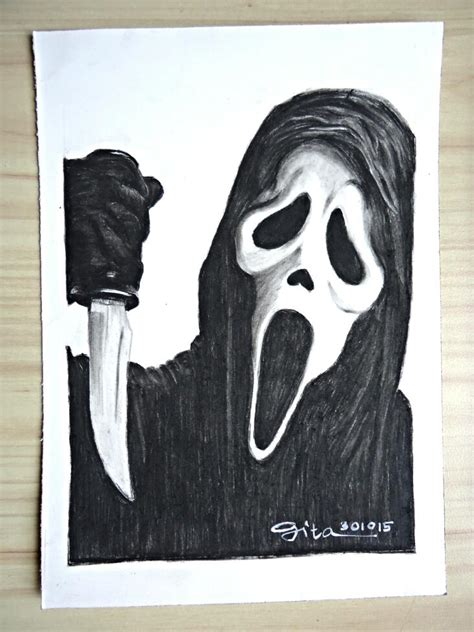 Ghost Face Drawing at GetDrawings | Free download