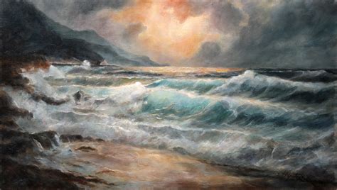 Sea and Waves – Oil Painting - Fine Arts Gallery - Original fine Art Oil Paintings, Watercolor ...