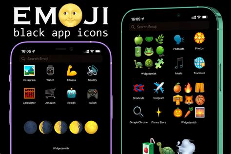 Space App Icons iOS, Android - Black and White App Icons iPhone