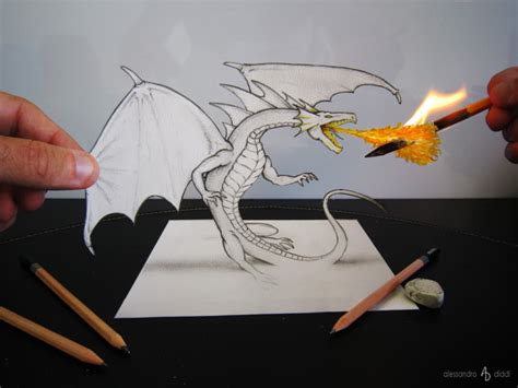 New 3D Illusion Pencil Drawings by Alessandro Diddi