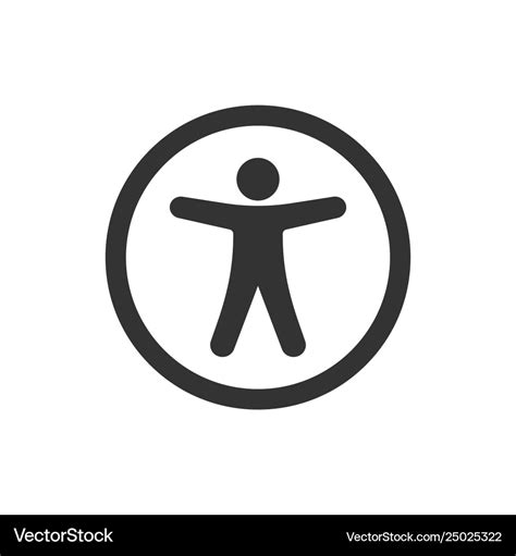 Accessibility icon Royalty Free Vector Image - VectorStock