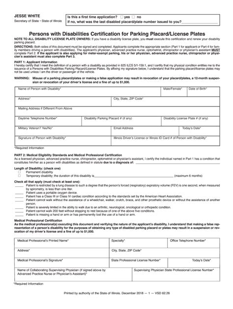 Dmv Handicap Placard Application Form