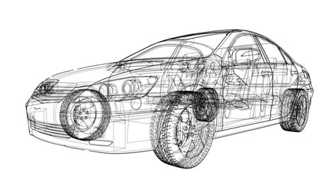 Car Sketch Vector Transparent Modern Line Vector, Transparent, Modern, Line PNG and Vector with ...