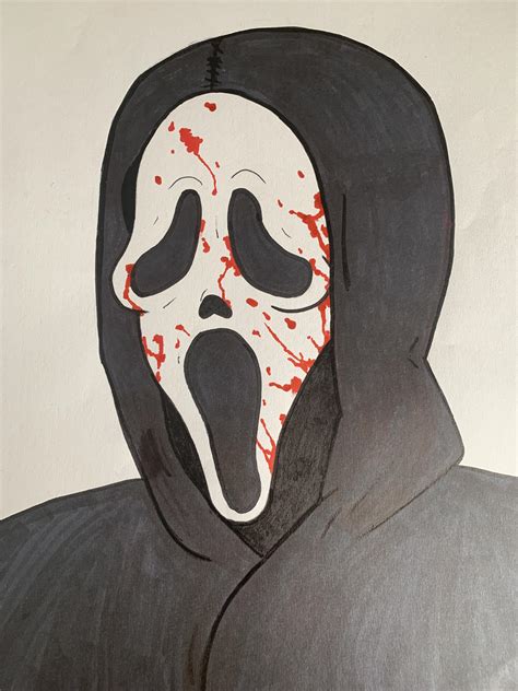 Got bored and made a drawing of ghost face : r/deadbydaylight