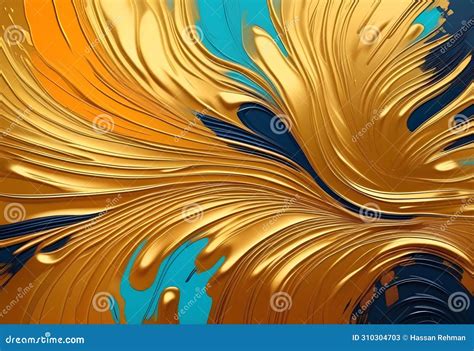 Abstract Art Vector Illustration. Golden Texture Stock Illustration - Illustration of painting ...