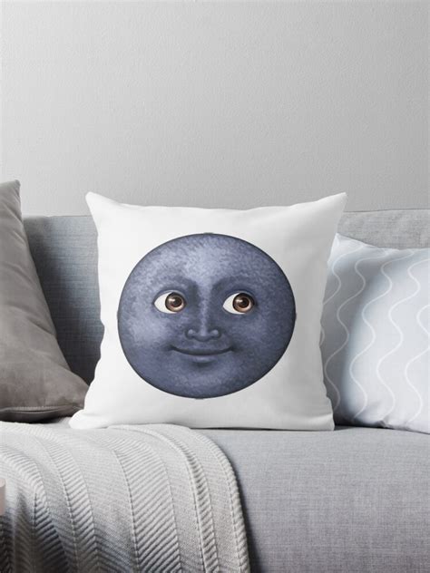 "Dark Blue Moon Emoji" Throw Pillows by RBEmoji | Redbubble