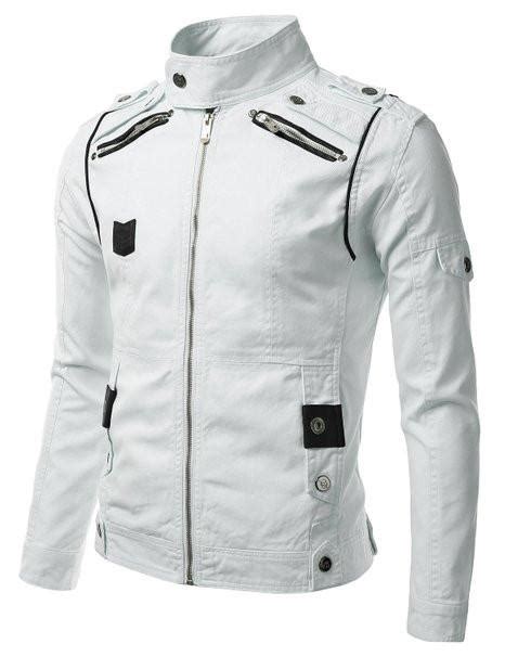 WOMAN BIKER MOTORCYCLE JACKET, WHITE COLOR – Fairlynx Inc