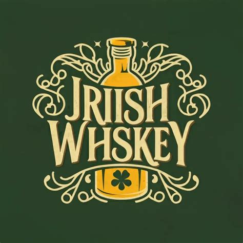 LOGO Design For Irish Whiskey Distinctive Text with Rich Whiskey Imagery | AI Logo Maker