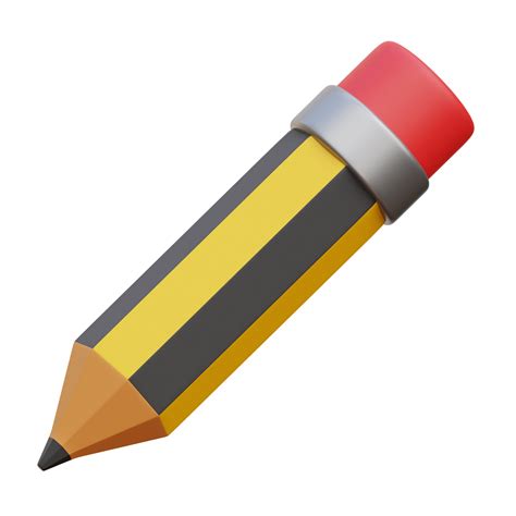 Pencil 3d icon Illustration 28754006 PNG