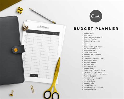 Budget Planner Canva Template - The Blog Creative