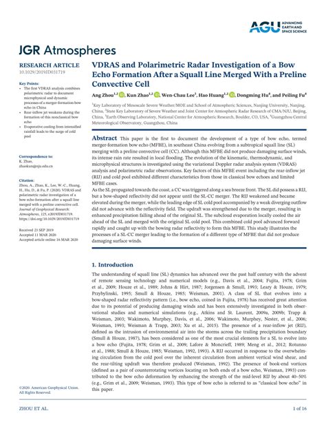 (PDF) VDRAS and Polarimetric Radar Investigation of a Bow Echo Formation After a Squall Line ...