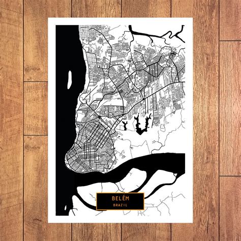 BELEM City Map Belém Brazil Art Print Belém Brazil by ArchTravel