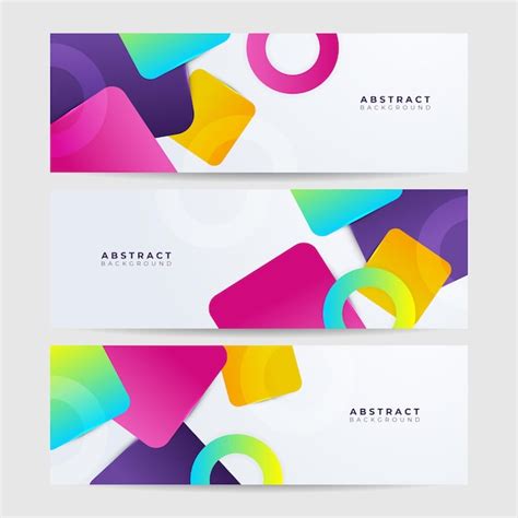 Premium Vector | Modern colorful abstract geometric banner background Tech banner design with ...