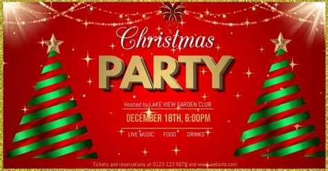 Christmas Party invitation poster Template | Christmas party invitations, Christmas party host ...