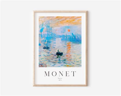 Monet Sunrise Print, Impression Sunrise, Monet Art Print, Printable Wall Art, Vintage Print ...