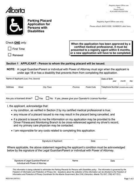 2007 Form Canada Alberta REG3164 Fill Online, Printable, Fillable, Blank - pdfFiller