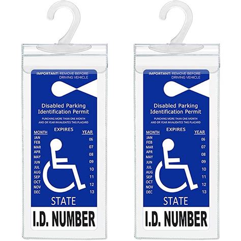 Handicap Parking Placard Holder, Ultra Transparent Disabled Parking Permit Placard Protective ...