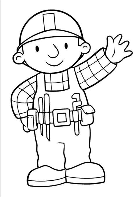 Bob the Builder coloring page for kids - Bob The Builder Coloring Pages for Kids