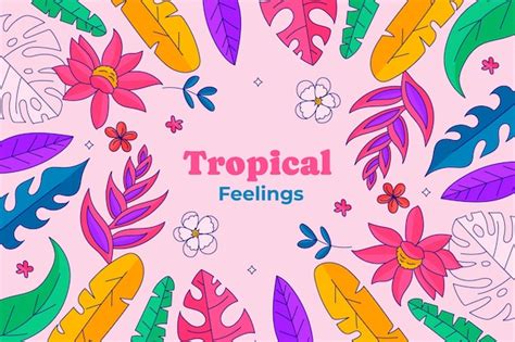 Free Vector | Hand drawn tropical leaves background