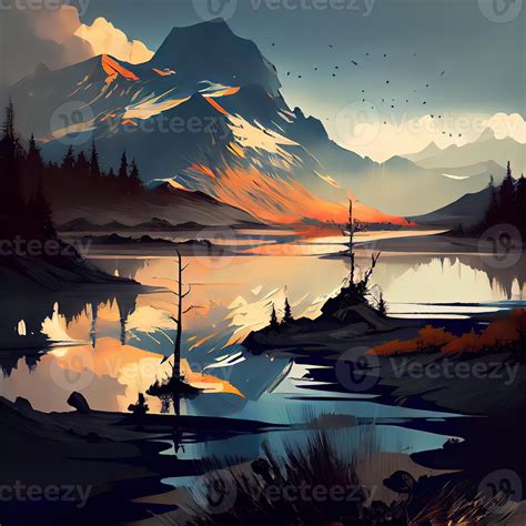 Landscape Art - Ai Generated 22416530 Stock Photo at Vecteezy