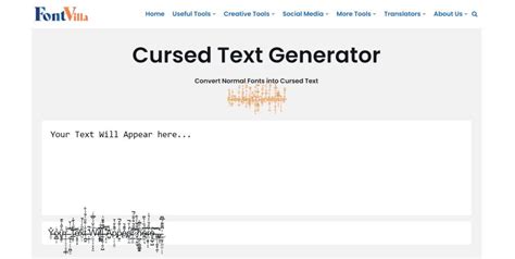 Cursed Text Generator 【Glitch/Creepy/Demonic】| FontVilla.com