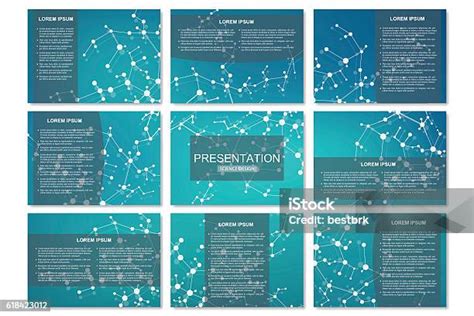 Set Of Modern Business Presentation Templates In A4 Size Connection Stock Illustration ...