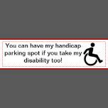 Handicap Bumper Sticker | Zazzle