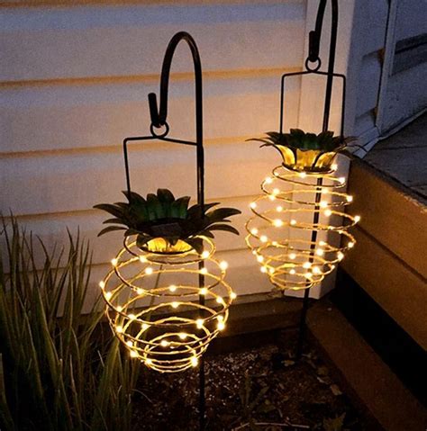 2021 Solar Pineapple Lights 30light Hanging Solar Lights With Handle For Outdoor Indoor Garden ...